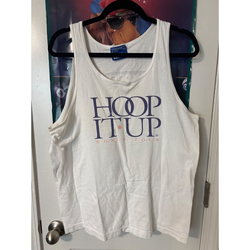 Vintage Hoop It Up World Tour Tank Top Pro Player Basketball Sleeveless size na